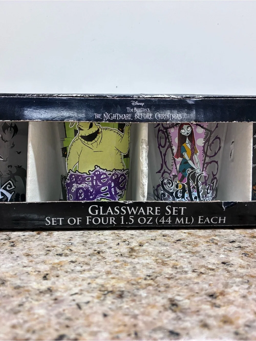Disney Tim Burton The Nightmare Before Christmas Glassware Set - Purple/Green